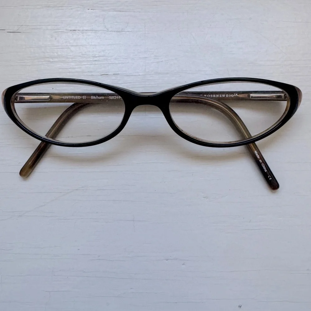 Cynthia Rowley Black Oval Eyeglasses